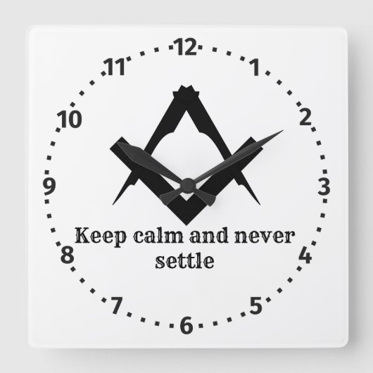 Horloge Carrée Inspirational phrase (Recto)
