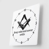 Horloge Carrée Inspirational phrase (Angle)