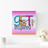 Horloge Carrée Inspirer ~ Neon (Maison)