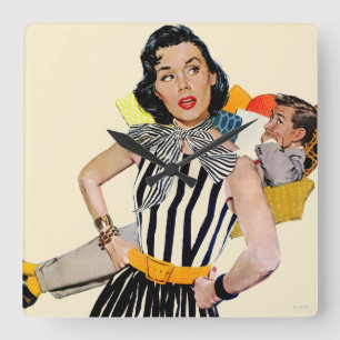 Horloge Carrée Insulted de Madame Was