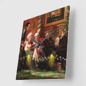 Horloge Carrée Interlude de Christmas (Angle)