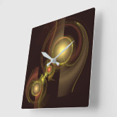 Horloge Carrée Intimate Connection Abstract Art Square (Angle)