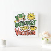 Horloge Carrée Introvert Sunshine Break (Maison)