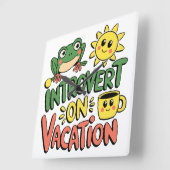 Horloge Carrée Introvert Sunshine Break (Angle)