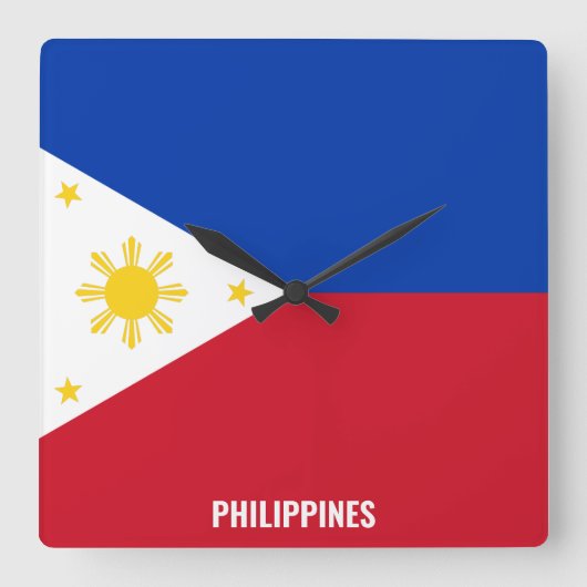 Horloge Carrée Iran Flag Dazzling Patriotic Square Wall Clock (Recto)