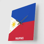 Horloge Carrée Iran Flag Dazzling Patriotic Square Wall Clock (Angle)