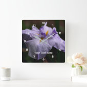 Horloge Carrée Iris Flower (Maison)