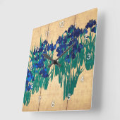 Horloge Carrée Irises japonais (détail), Ogata Kōrin (Angle)