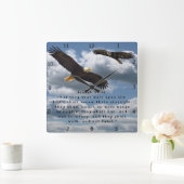 HORLOGE CARRÉE ISAIAH 40:31 (Maison)