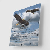 HORLOGE CARRÉE ISAIAH 40:31 (Angle)