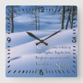 Horloge Carrée Isaïe 1:18 Inspirationnel (Recto)