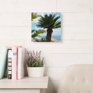 Horloge Carrée Ischia Ponte Palm Oceanfront Sérénité 1