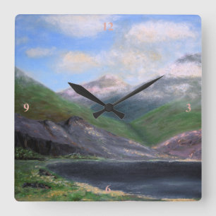 Horloge Carrée Isle of Rhum, original artwork, oils on board.