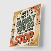 Horloge Carrée It Does Not Matter How Slowly (Angle)