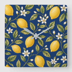 Horloge Carrée Italian Citrus Wall Clock