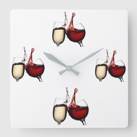 HORLOGE CARRÉE ***IT'S ALWAYS "WINE" O'CLOCK** (Recto)