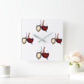 HORLOGE CARRÉE ***IT'S ALWAYS "WINE" O'CLOCK** (Maison)