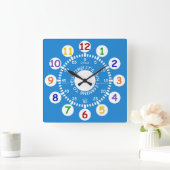 Horloge Carrée It's Fun Learning to Tell Time ! (Maison)