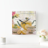 Horloge Carrée "It's Tea Time" (Maison)