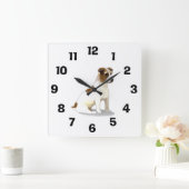Horloge Carrée Jack Russell Terrier Chien assis (Maison)