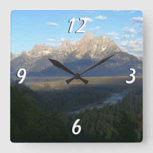 Horloge Carrée Jackson Hole Mountains (Grand Teton National Park)