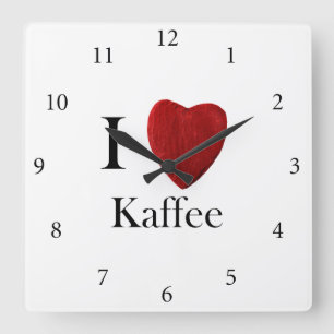 Horloge Carrée J'adore le café