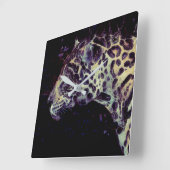 Horloge Carrée Jaguar moderne violet (Angle)