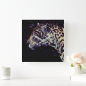 Horloge Carrée Jaguar moderne violet (Maison)