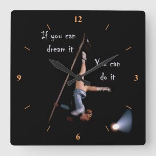 Horloge Carrée J'ai un rêve.