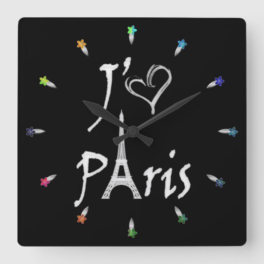 Horloge Carrée j'aime (Recto)