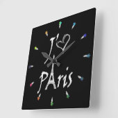 Horloge Carrée j'aime (Angle)