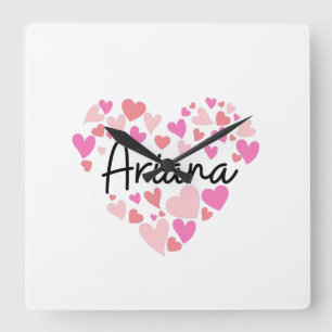 Horloge Carrée J'aime Ariana