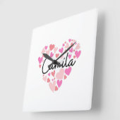 Horloge Carrée J'aime Camila (Angle)