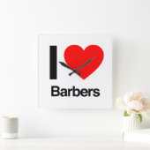 Horloge Carrée j'aime des coiffeurs (Maison)