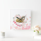 Horloge Carrée J'aime Ewe (Maison)