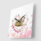 Horloge Carrée J'aime Ewe (Angle)