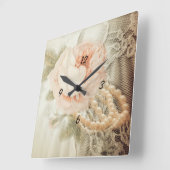 Horloge Carrée J'aime la série de maman (Angle)