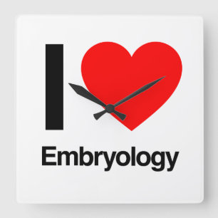 Horloge Carrée j'aime l'embryologie