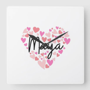 Horloge Carrée J'aime Maya