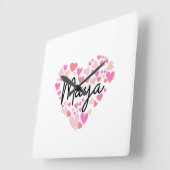 Horloge Carrée J'aime Maya (Angle)