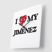 Horloge Carrée J'aime MON Jimenez (Angle)