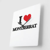 Horloge Carrée J'aime Montserrat (Angle)