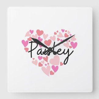 Horloge Carrée J'aime Paisley