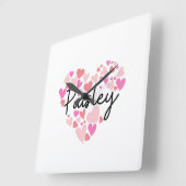 Horloge Carrée J'aime Paisley (Angle)