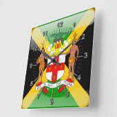 Horloge Carrée Jamaican glossy flag (Angle)
