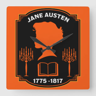 Horloge Carrée Jane Austen
