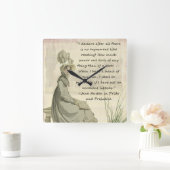 Horloge Carrée Jane Austen Amateurs de livres (Maison)