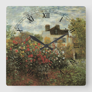 Horloge Carrée Jardin de Monet à Argenteuil par Claude Monet