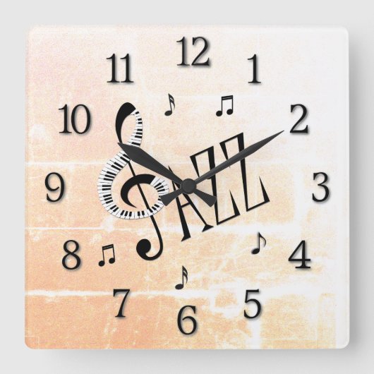 Horloge Carrée Jazz cool (Recto)