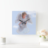 Horloge Carrée Je crois aux anges (Maison)